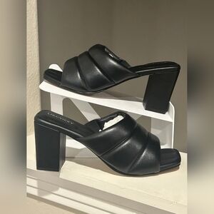 Black Block Heel Sandals
